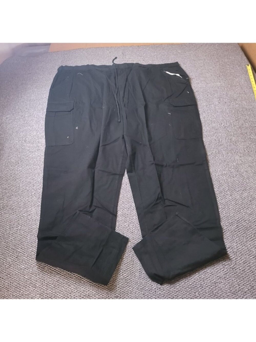 KingSize Cargo Pants Mens 6XL x40L Big Tall T Khaki Elastic LL Chino Black